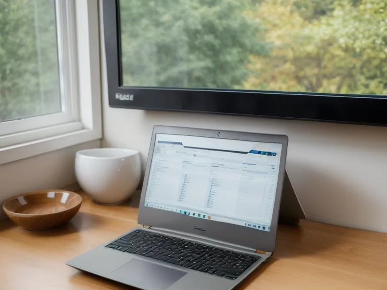 Laptop showing a fresh dog food and pet telehealth tracking spreadsheet next to a bowl of home-delivered dog food
