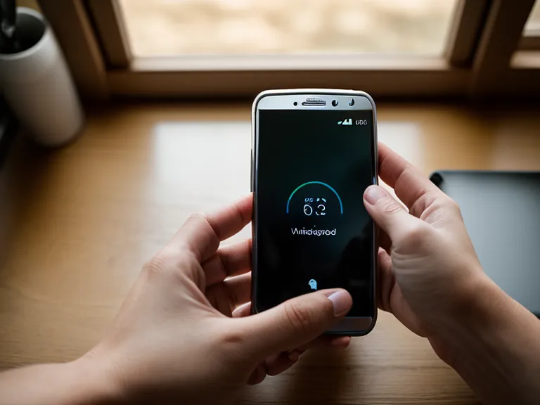 A dog parent using a health tracking app while their beagle waits for food.