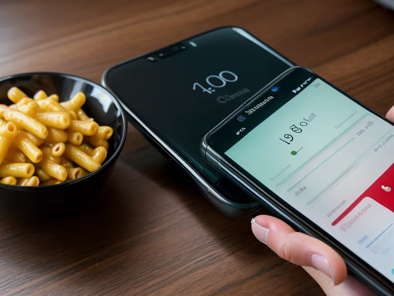 A smartphone showing a pet activity tracking app next to a bowl of fresh dog food.