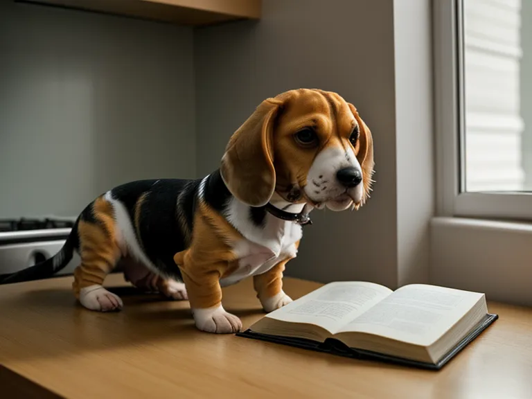Handwritten dog health journal and kitchen scale used for tracking pet wellness data.